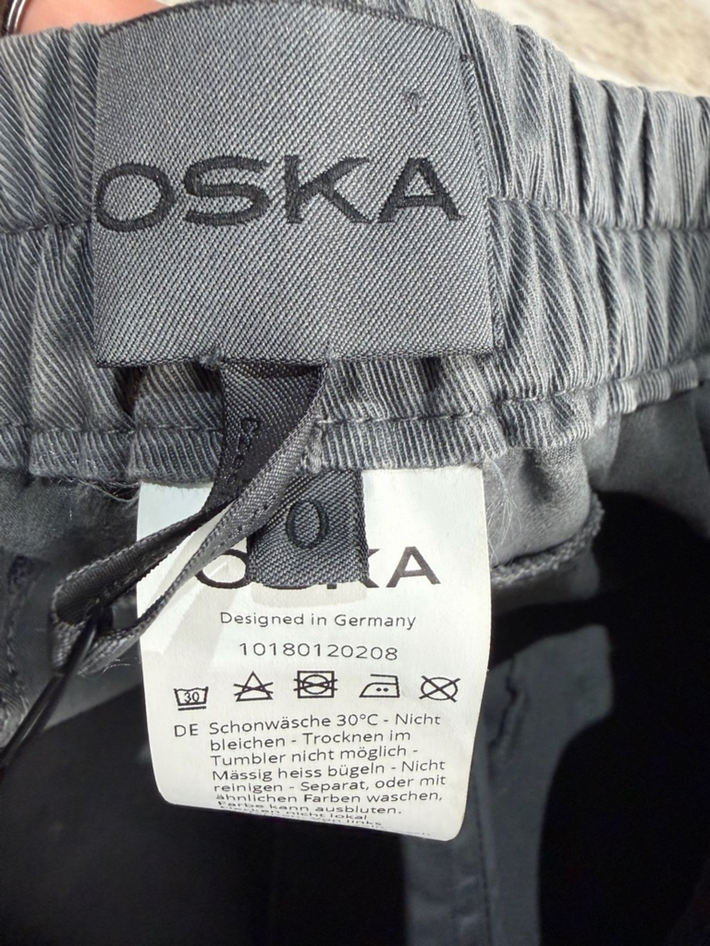 OSKA Hose Birga Charcoal Barrel Leg Pants Architectural Pull-On Trousers Size 0 - Picture 11 of 14